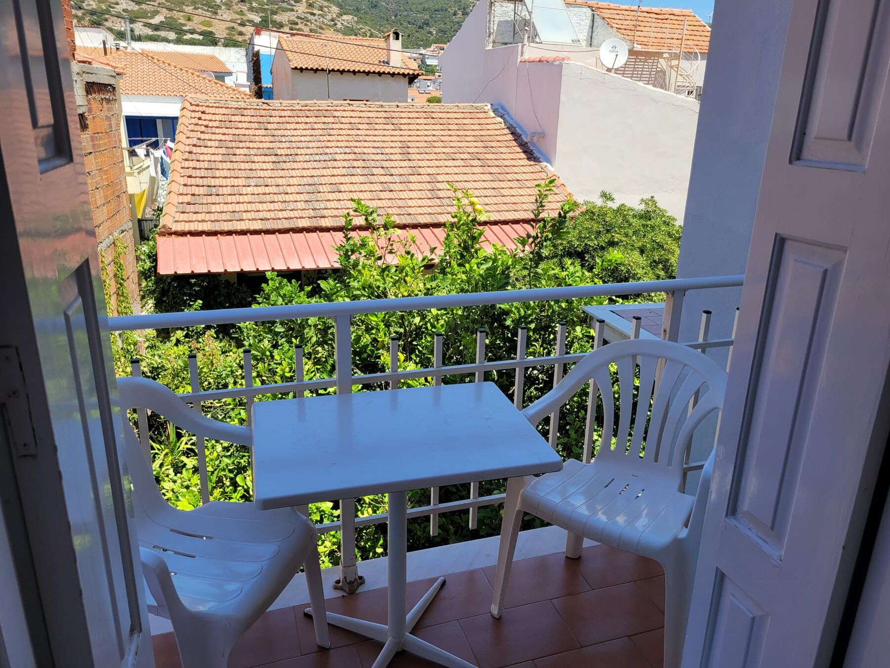 Living area with terrace access